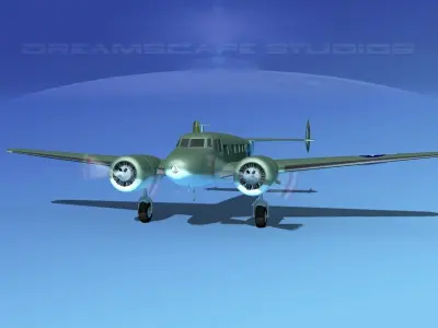 Lockheed C-37 US Army Air Force 3D model