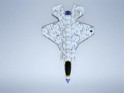 Fighter Jet with digital camo Free 3D model