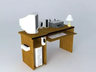 My desk Free 3D model