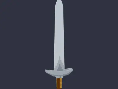 3D Pixel Swords Free low-poly 3D model