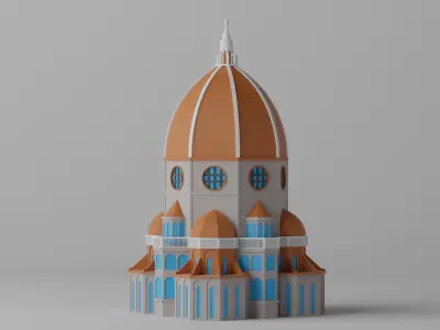 Florence Cathedral Santa Maria del Fiore Landmark 3D model