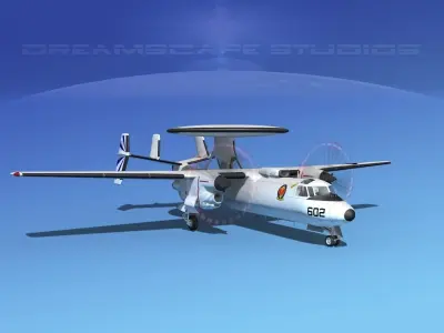 Grumman E-2C Hawkeye V20 3D model