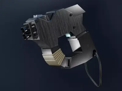 Sci Fi Blaster 3D Game Asset Low-poly 3D model