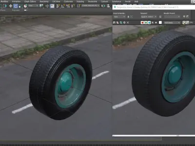 TYRE 3D model PBR tire Low-poly 3D model