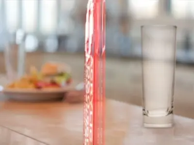 Acrylic with led signs Low-poly 3D model