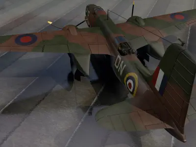 Douglas Boston Mk-3 - A-20B 3D model