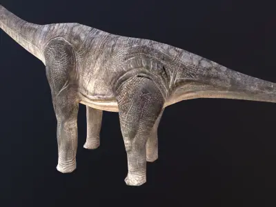 Brachiosaurus dinosaur Low-poly 3D model