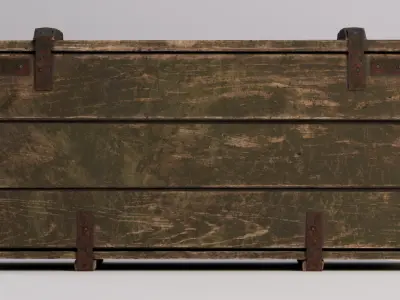 Military Crate Low-poly 3D model