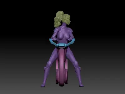 ANTIGRAVITY CYBER BIKE GIRL 1 3D print model