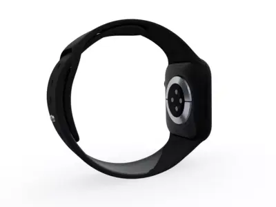 Apple Watch Series 11 Jet Black Sleek Smartwatch 3D model