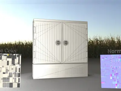 Electrical Distribution Cabinet 115 Low-poly 3D model