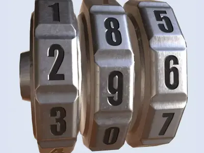 Counter wheel Low-poly 3D model