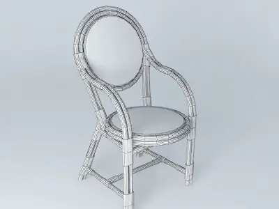 Rattan chairs 2 Free 3D model