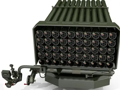 Multiple Launch Rocket System 3D model