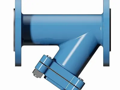 Y-Type Strainers - DIN Flanged Ends - 3D model