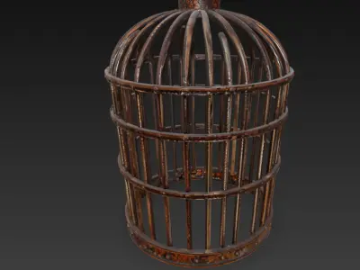 antique birdcage 3D model