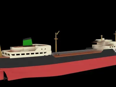 Tanker Ship Free 3D model