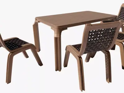 Garden Set 0001 Free 3D model