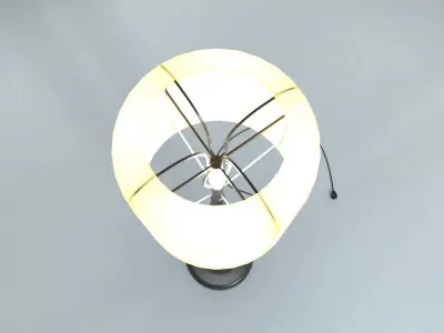 Metal floor lamp - light source Free 3D model