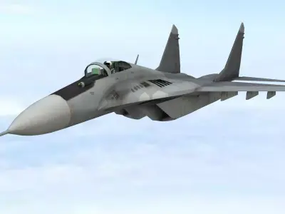 Fighter Jet Flying In Sky Plane V02 Low Poly 3D Model Low-poly 3D model