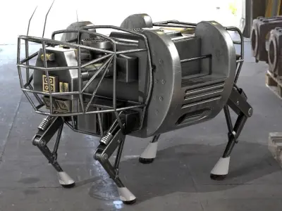 LS3 Robot Boston Dynamics Low-poly 3D model
