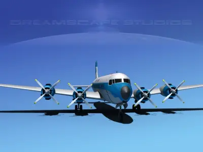 Douglas DC-7C Montego 3D model
