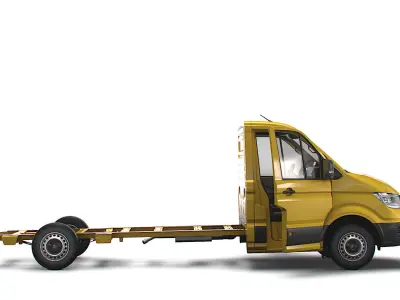 MAN TGE Flat frame chassis HQ Interior 2023 3D model