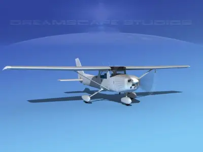 Cessna 152 Commuter Bare Metal 3D model