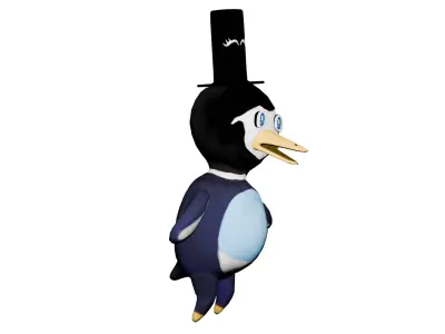 char Pengu the Penguin Low-poly 3D model