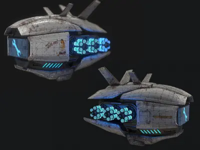 Repair drone Mk2 Low-poly 3D model