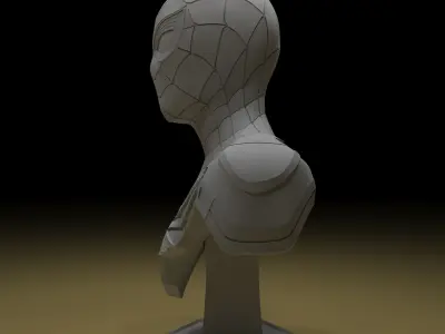 Iron Spider Bust Sculpture Avenger 3d Model 3D print model