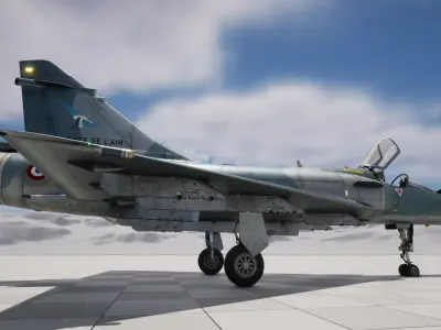 Rigged Dassault Mirage Fighter 3D model