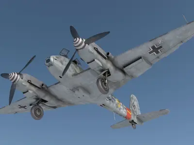 Me410 Heavy Fighter 3D model