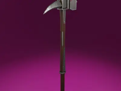 Hammer PBR low poly game ready axe Low-poly 3D model
