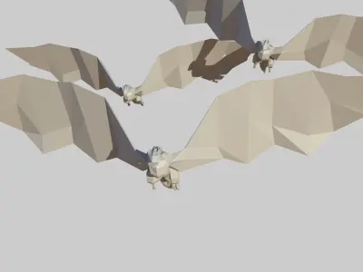 Low Poly Paper Dragon Low-poly 3D model