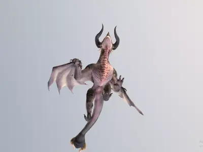 SAND DRAGON Sand Monster Walk and Attack  3D model