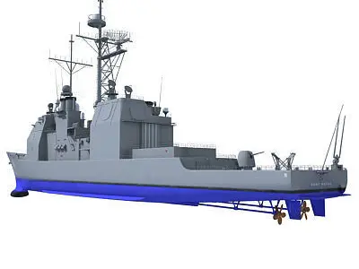 USS Port Royal Missile Cruiser 3D model