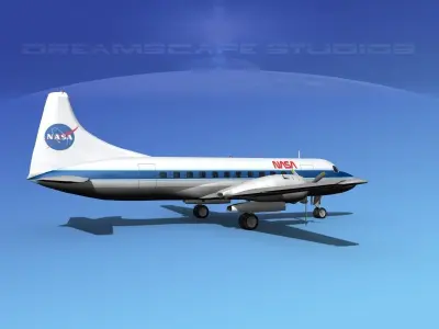 Convair CV-340 NASA 3D model
