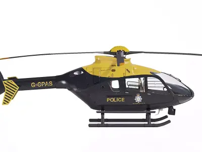 Airbus Helicopter H135 Police Free low-poly 3D model