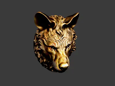Animal Head Low-poly 3D model