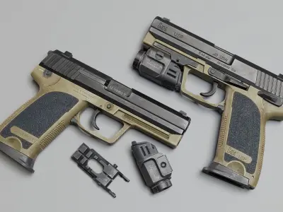 Hk  usp Low-poly 3D model