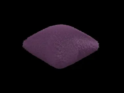 Square Faux Fur Pillow 1 3D Model Free 3D print model