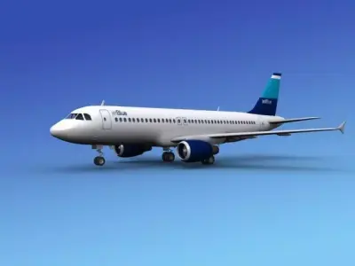 Airbus A320 Jet Blue 1 3D model