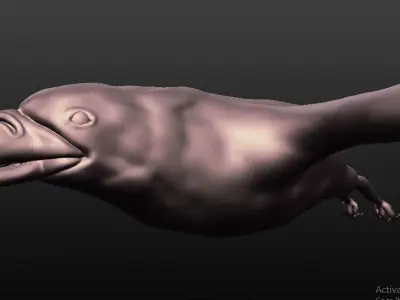 eagle sculpted 3D model