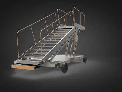 airport stairs - towable ladder  3D model