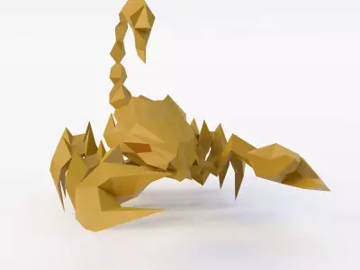 Scorpion 3d model origami Low-poly 3D model