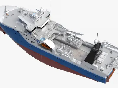 Fishing Vessel Kongsfjord Trawler 3D model purchase