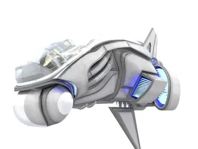 E 45 Aircraft Low-poly 3D model