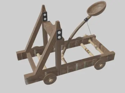 Catapulta medieval Medieval catapult Free 3D model