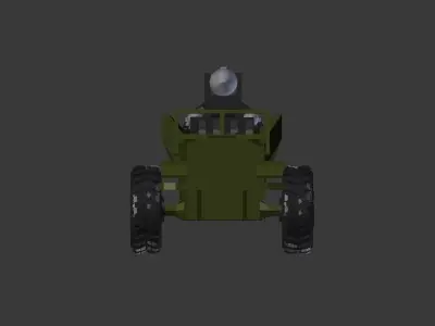 War Jeep Low-poly 3D model purchase